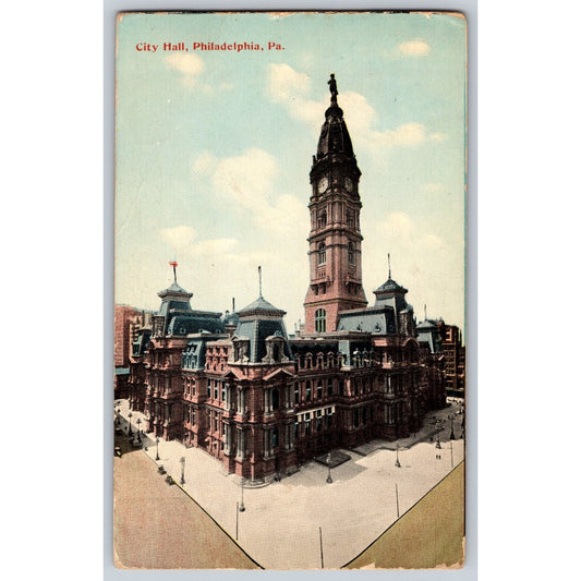 Philadelphia PA Pennsylvania City Hall Early 1900s Divided Back Postcard
