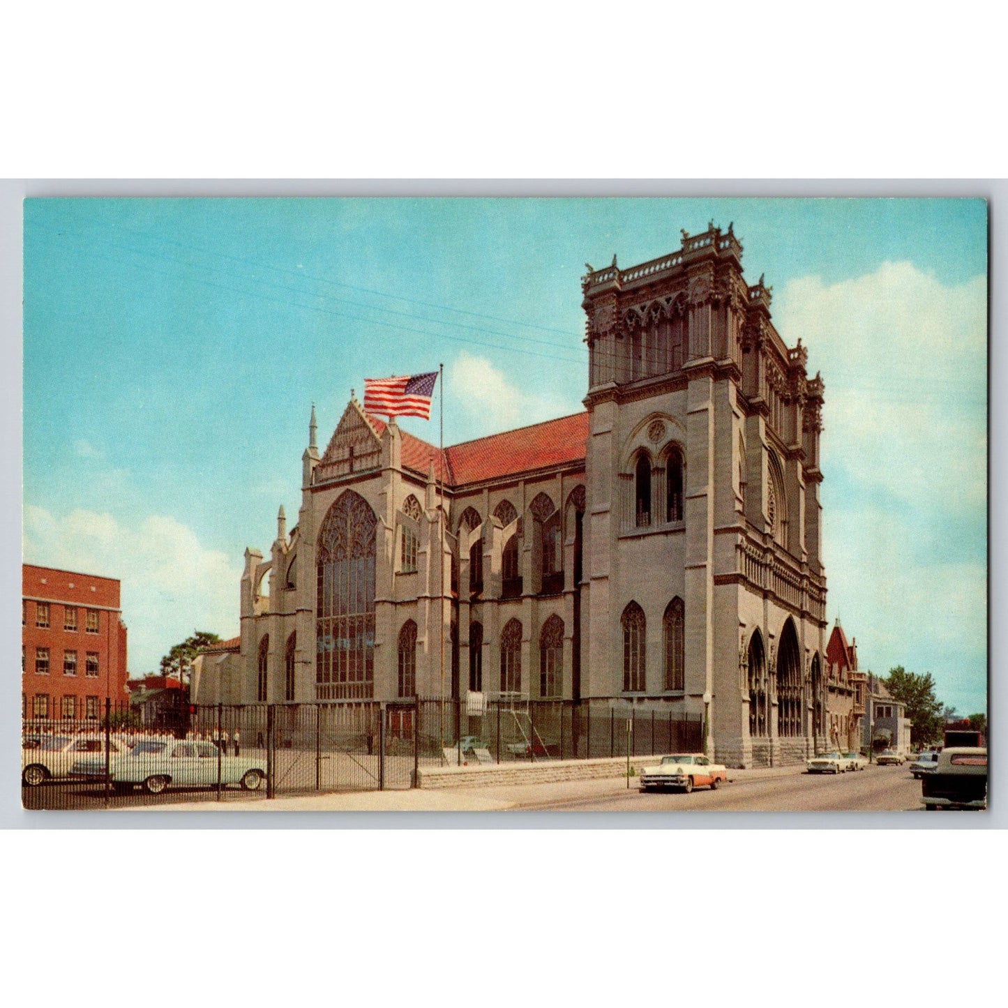 Postcard KY Kentucky Covington St. Marys Cathedral Chrome Unused