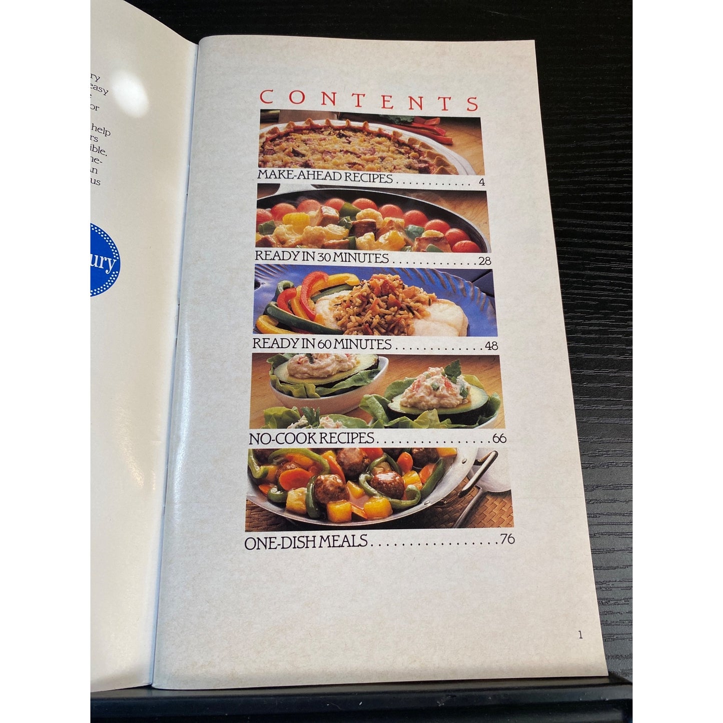 Pillsbury Carefree Cooking Cookbook Booklet Quick Recipes Meals Busy People 1986