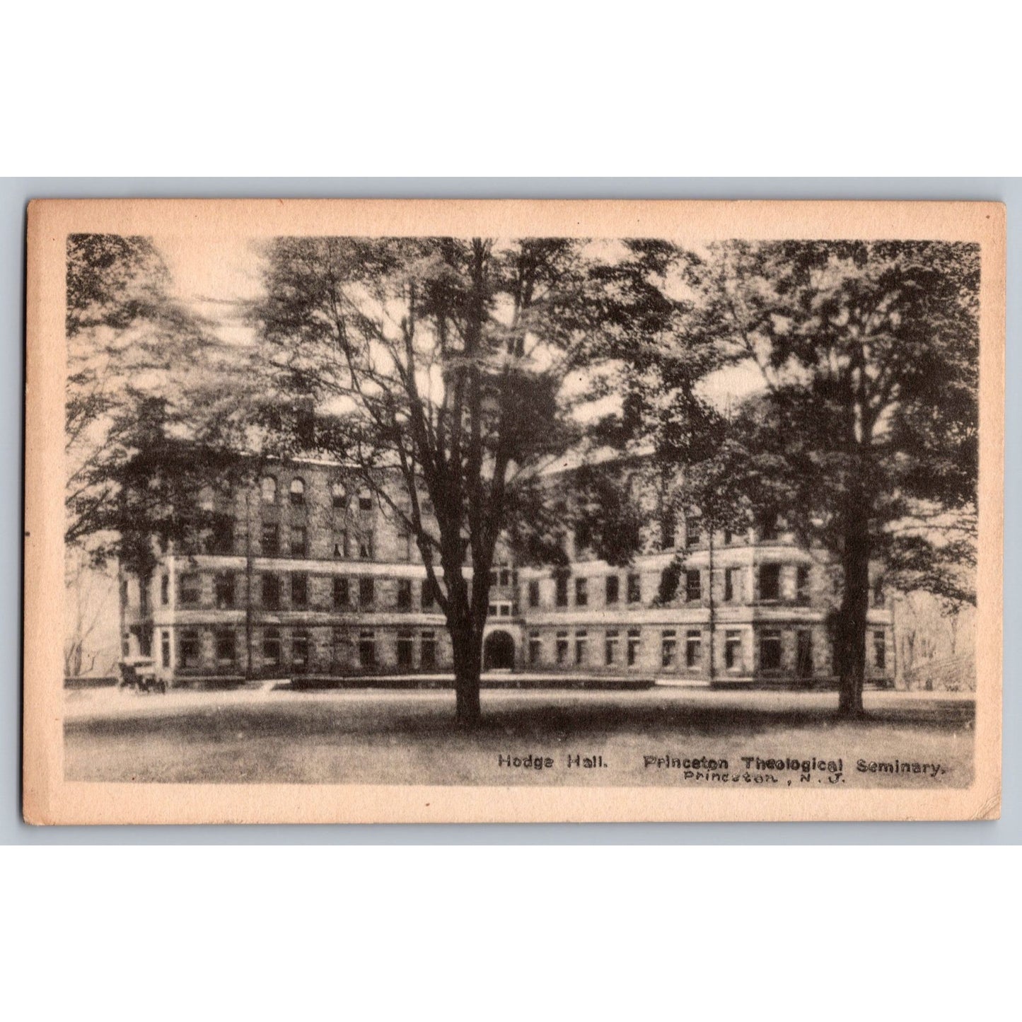 Princeton NJ New Jersey Theological Seminary Hodge Hall 1925 Postcard Used