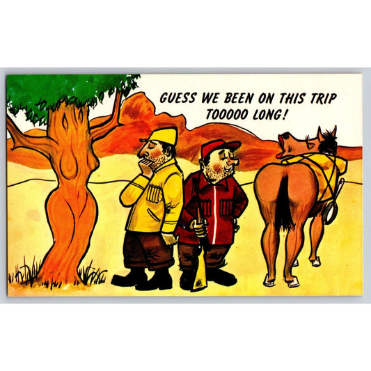 Comic Postcard Humorous Guess We Been on This Trip Too Long Chrome Mike Roberts