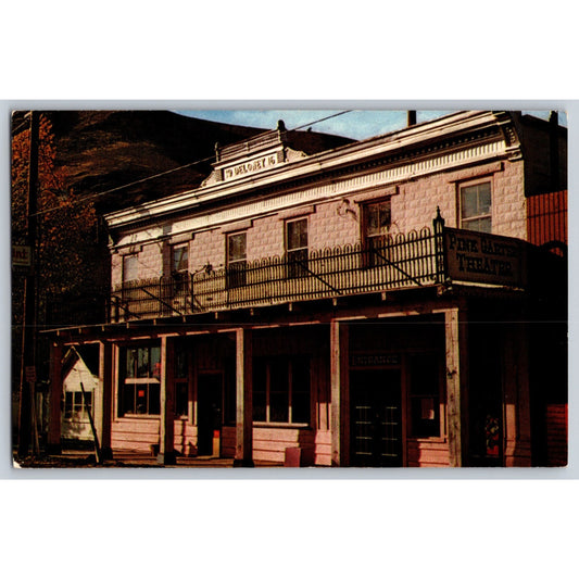 Jackson WY Wyoming Pink Garter Theatre Chrome Postcard Unused