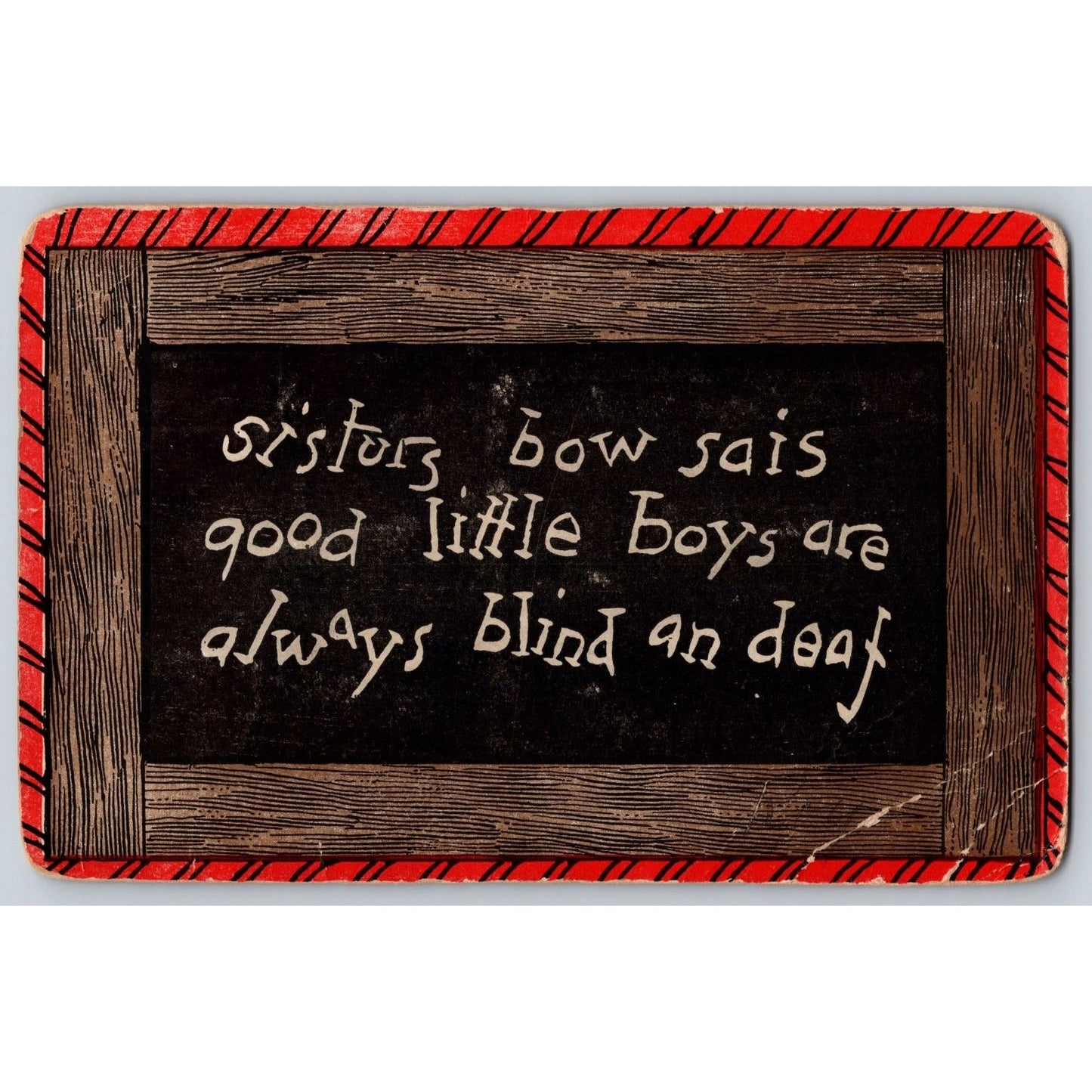 Comic Postcard Humorous Verse 1907 Good Boys Handwritten Used