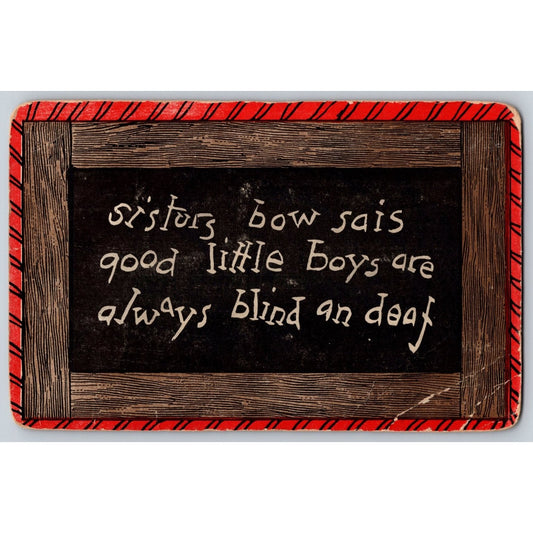Comic Postcard Humorous Verse 1907 Good Boys Handwritten Used