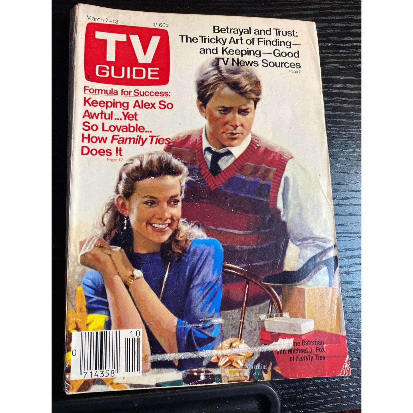 TV Guide TV Guide March 7-13 1987 Family Ties Cast Michael J Fox Justine Bateman