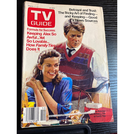 TV Guide TV Guide March 7-13 1987 Family Ties Cast Michael J Fox Justine Bateman