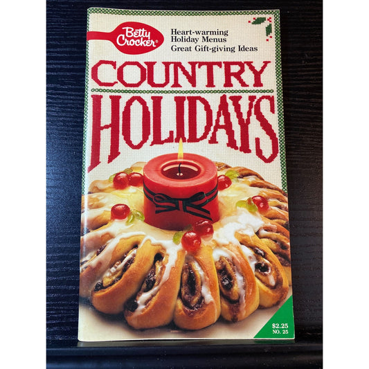 Betty Crockers Country Holidays Cookbook Booklet 1987 Heartwarming Holiday Recipes & Gift Ideas