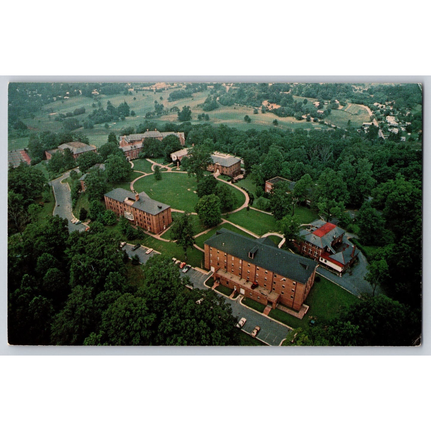 Bristol TN Tennessee King College Aerial View Campus Chrome Postcard Unused