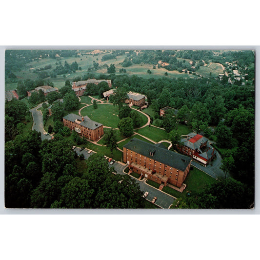 Bristol TN Tennessee King College Aerial View Campus Chrome Postcard Unused