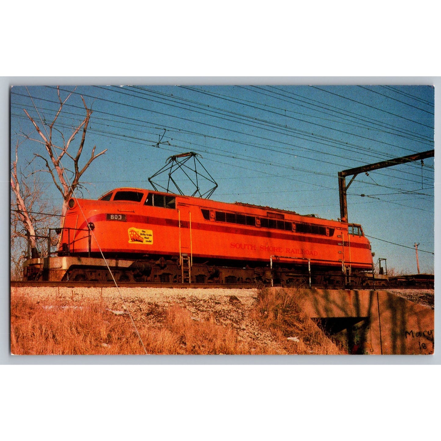 Train Union Illinois IL Chicago South Shore & South Bend Railroad Locomotive 803