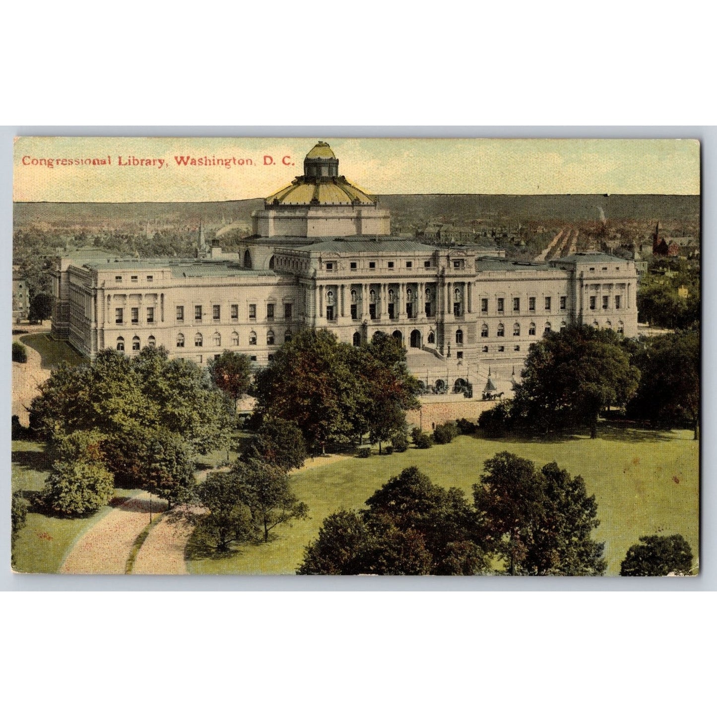 Washington DC Congressional Library Divided Back Postcard Columbia Card Co