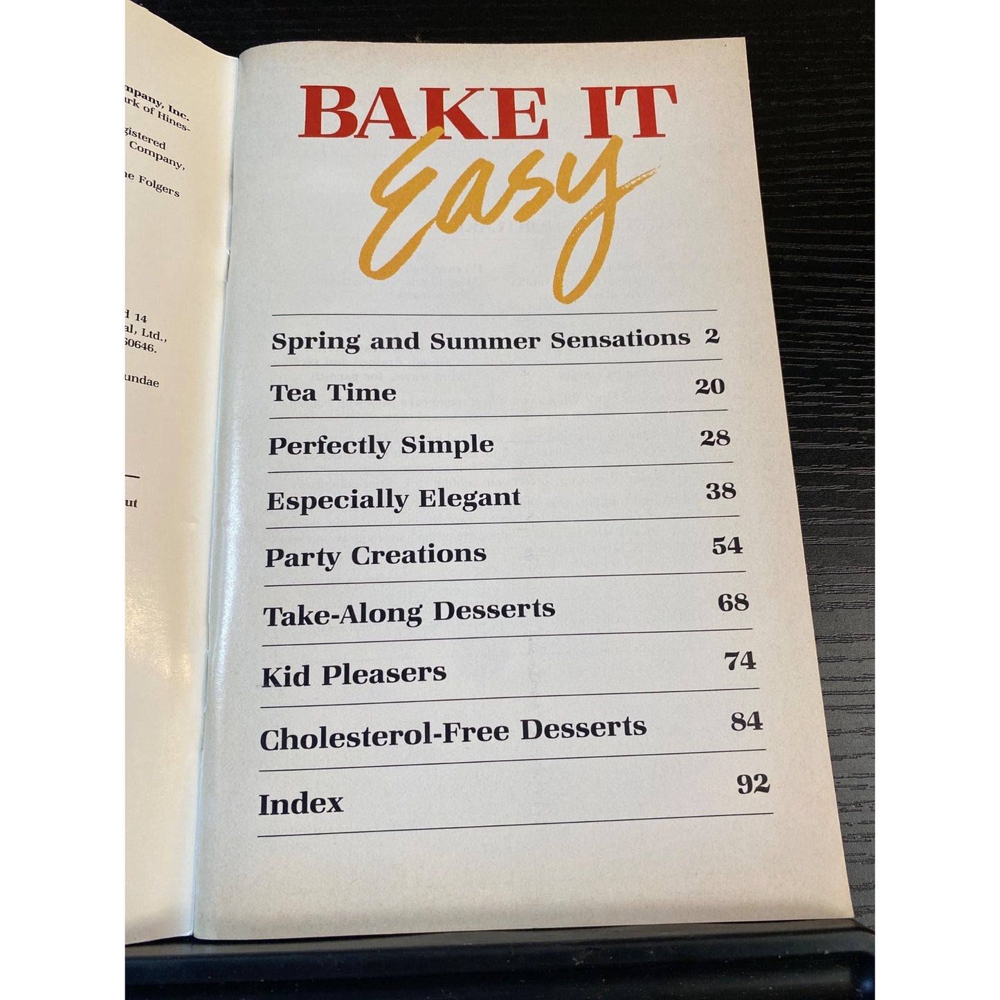 Favorite Recipes Duncan Hines Bake It Easy 1991 Cookbook Booklet Vol. 5 No. 32