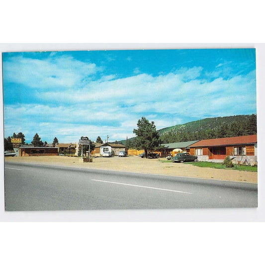 Woodland Park CO Colorado Sportsman Cafe Epley Motel Chrome Postcard Unused