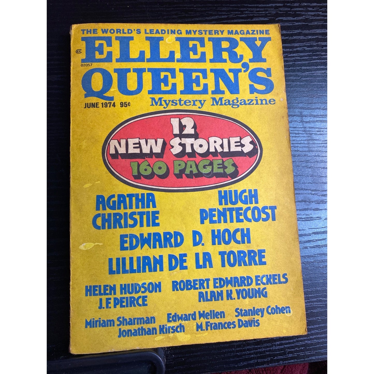 Ellery Queen's Mystery Magazine June 1974 Agatha Christie & Hugh Pentecost