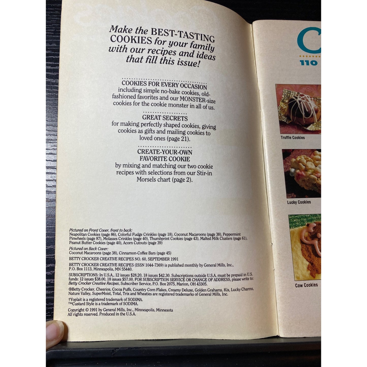 Betty Crocker Cookies Cookbook 110 Fabulous Recipes No 60 Cookbook Booklet 1981