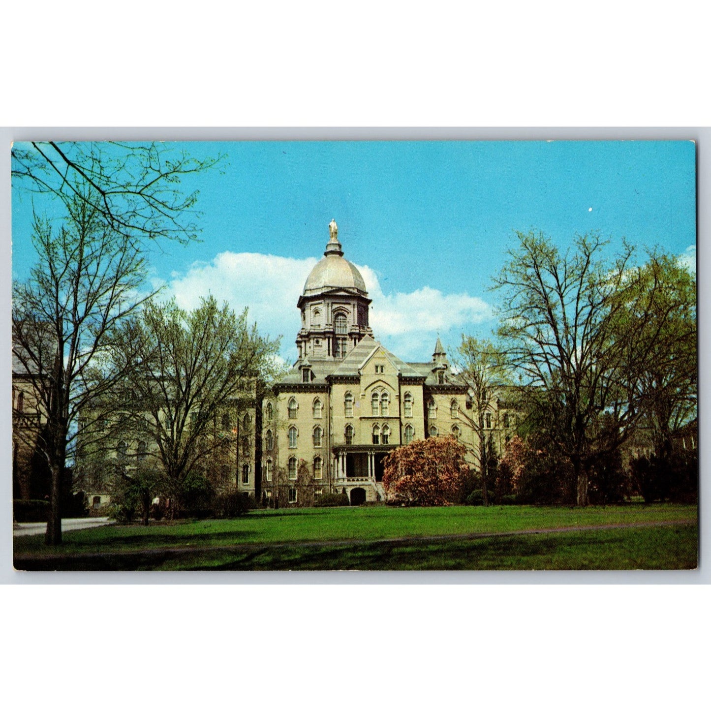 Notre Dame IN Indiana University of Notre Dame Main Building Gold Dome Postcard