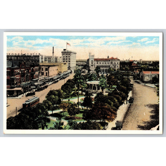 San Antonio TX Texas Alamo Plaza 1920s White Border 1985 Postcard Unused