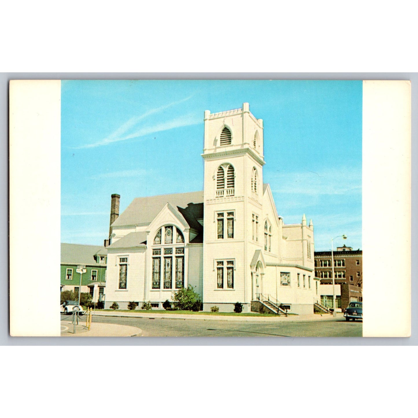 Attleboro MA Massachusetts Centenary Methodist Church Chrome Postcard Unused