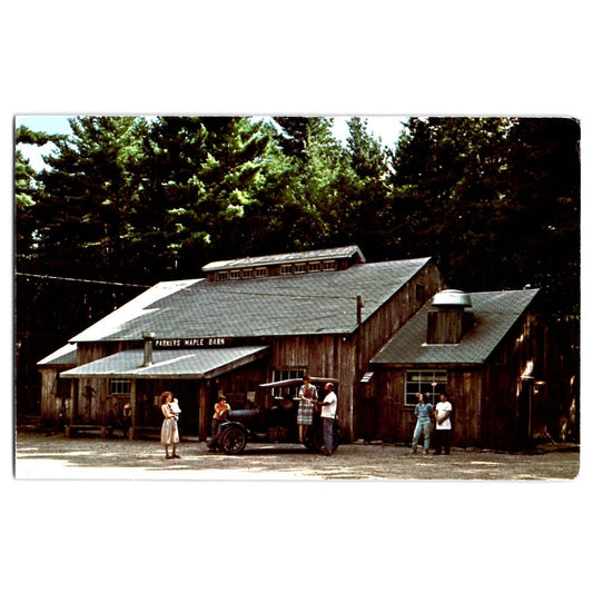 Mason NH New Hampshire Parker's Maple Barn 1959 Chrome Postcard Dexter Press