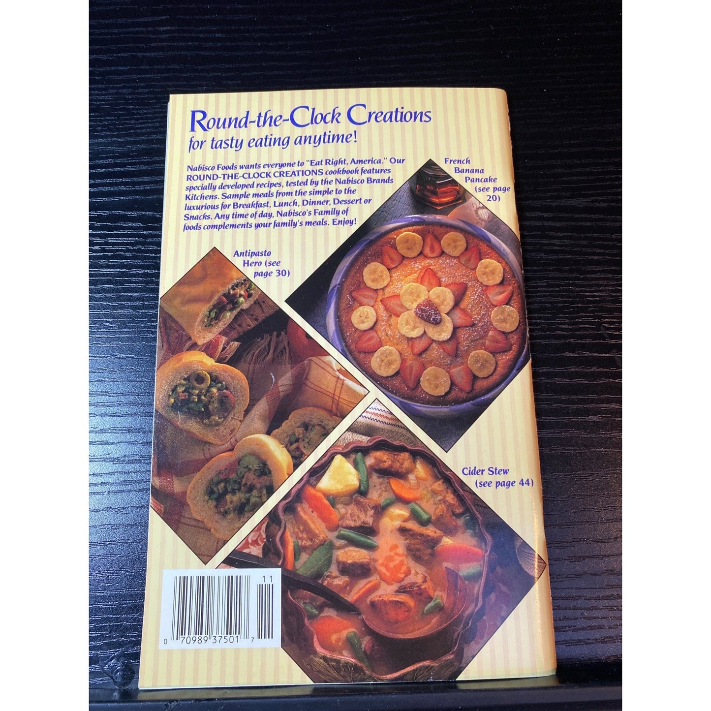 Favorite Recipes Round The Clock Creations Cookbook Booklet 1989 Nabisco