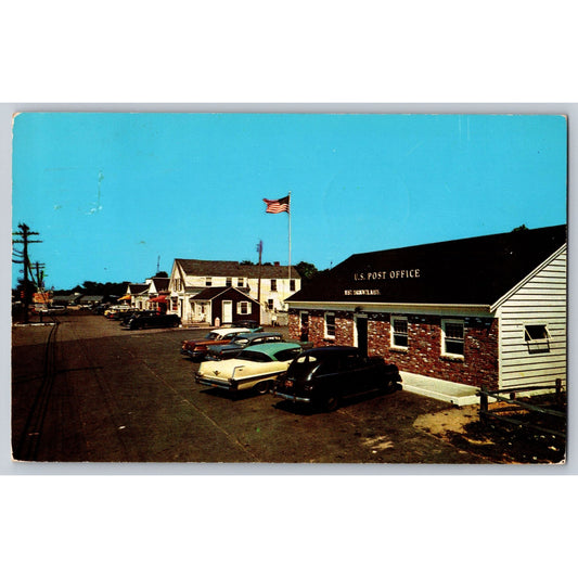 Cape Cod MA Massachusetts Post Office 1950s Chrome Postcard Used with Stamp