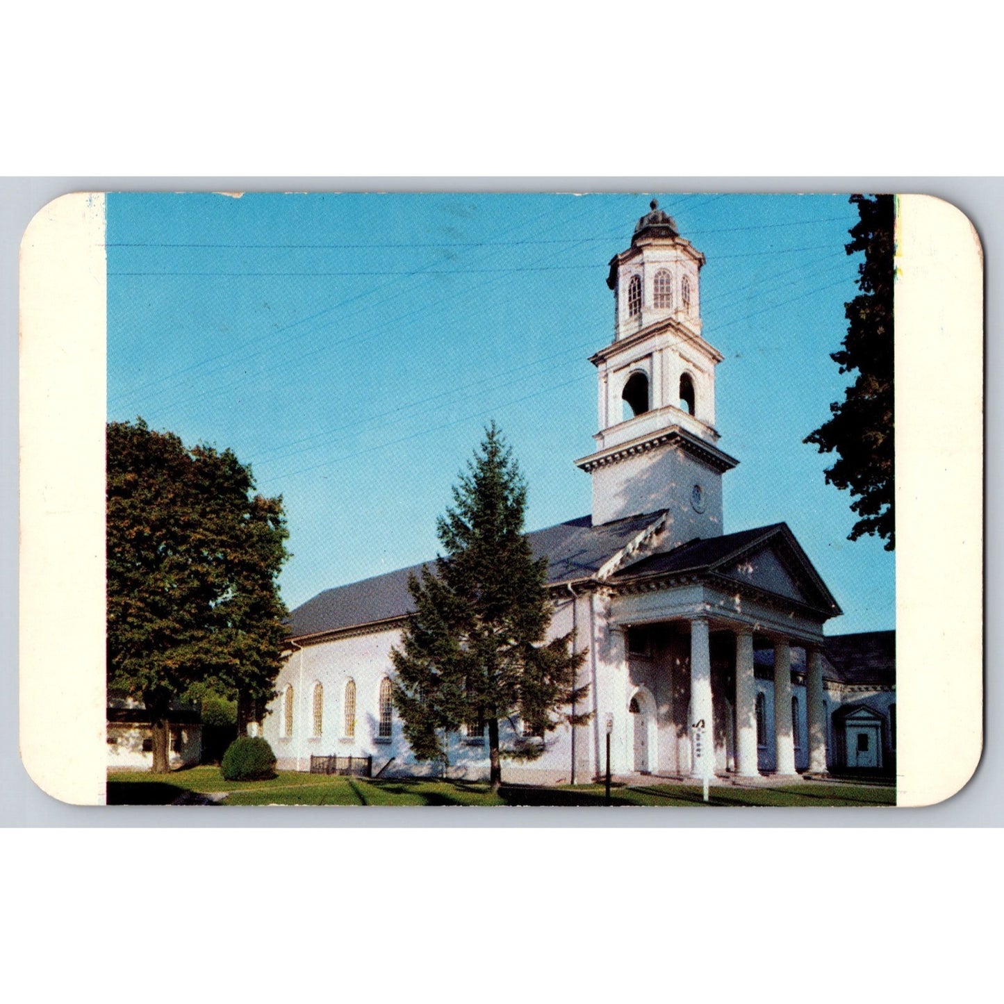 Emmaus PA Pennsylvania Maravian Church Chrome Postcard Used