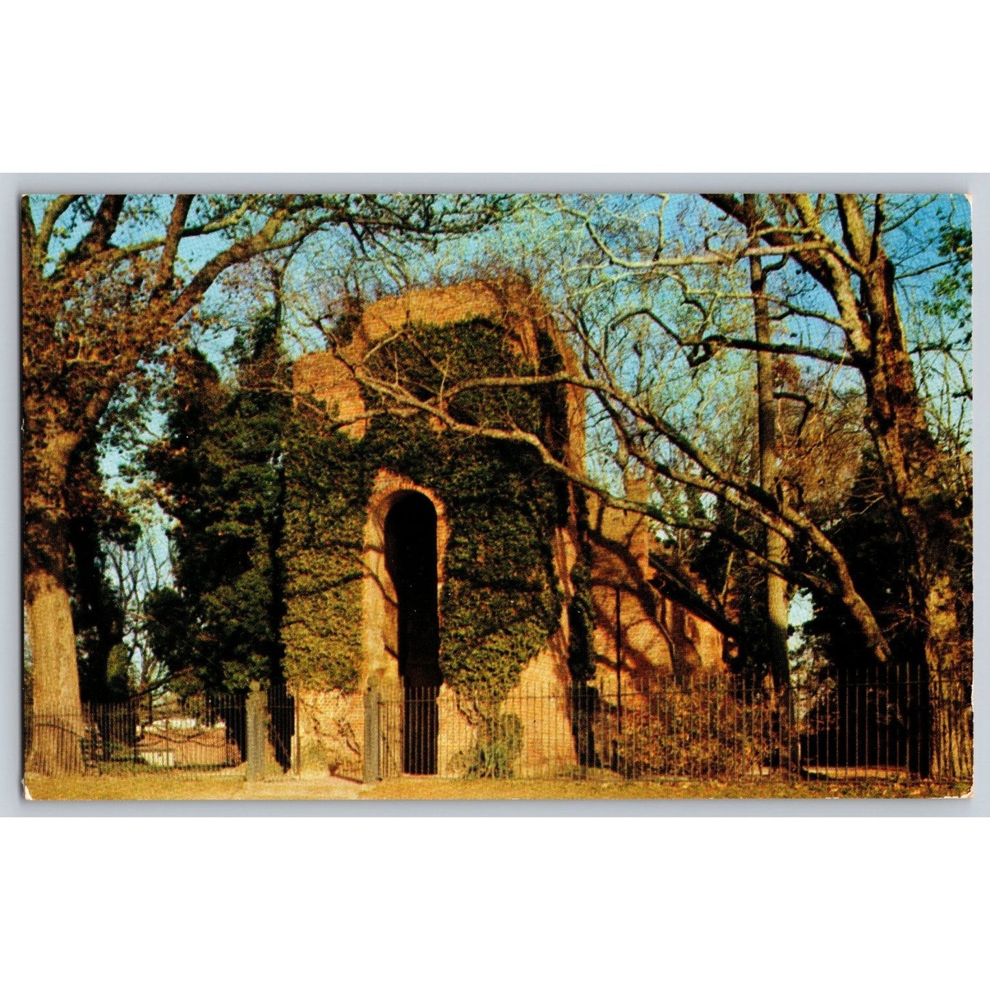 Jamestown VA Virginia Church Tower Chrome Postcard Unused