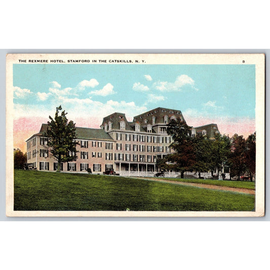 Stamford NY New York Rexmere Hotel Catskills Divided Back Postcard J Ruben