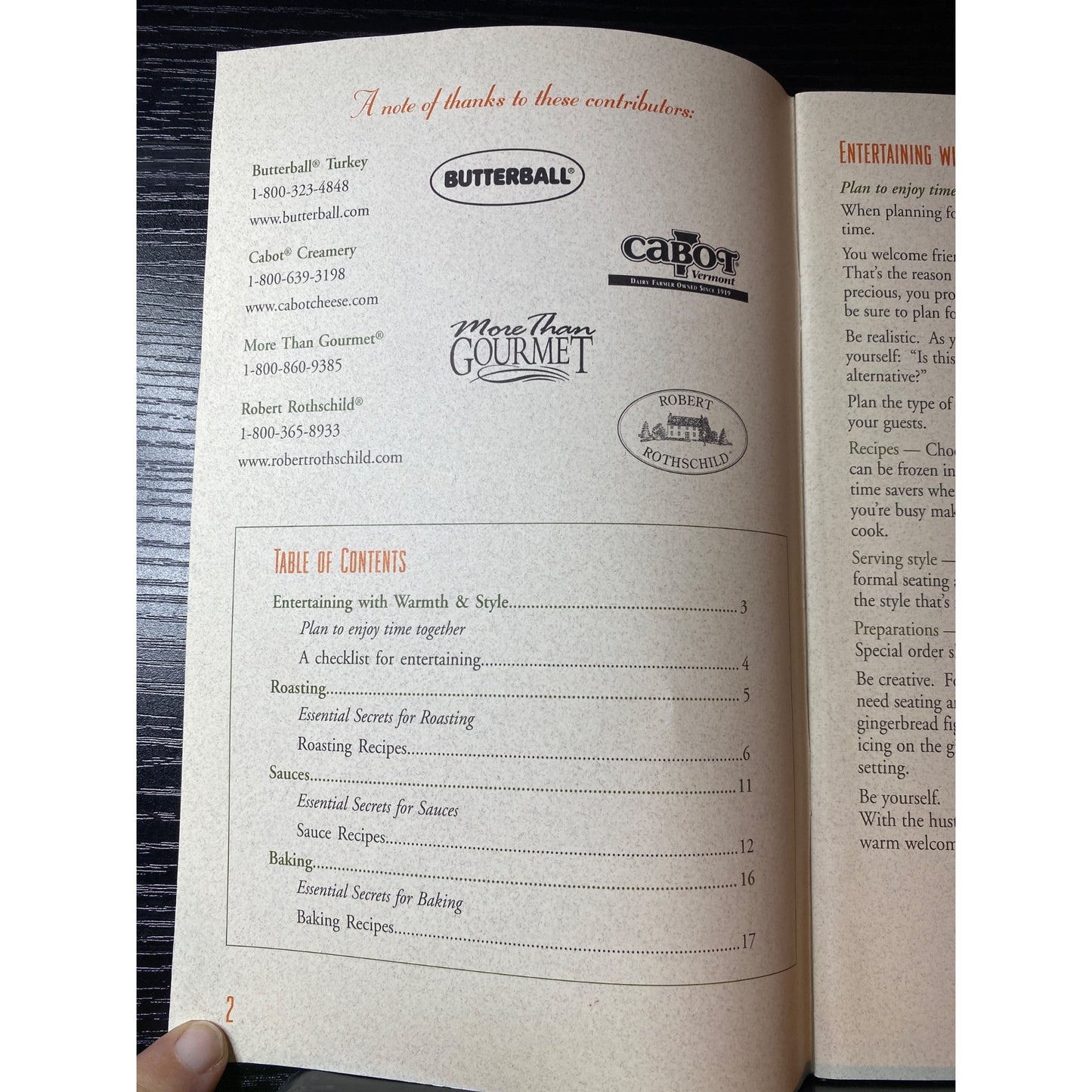 Calphalon Cookware Warm Welcomes Recipe Booklet With Tips & Entertaining Recipes