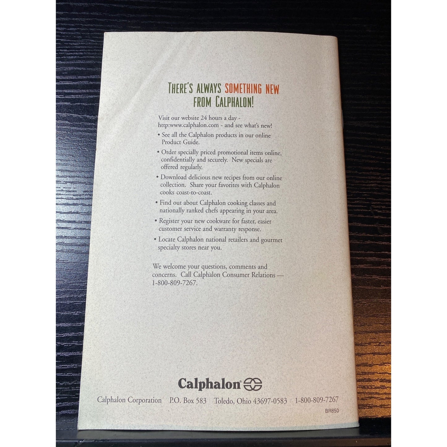 Calphalon Cookware Warm Welcomes Recipe Booklet With Tips & Entertaining Recipes