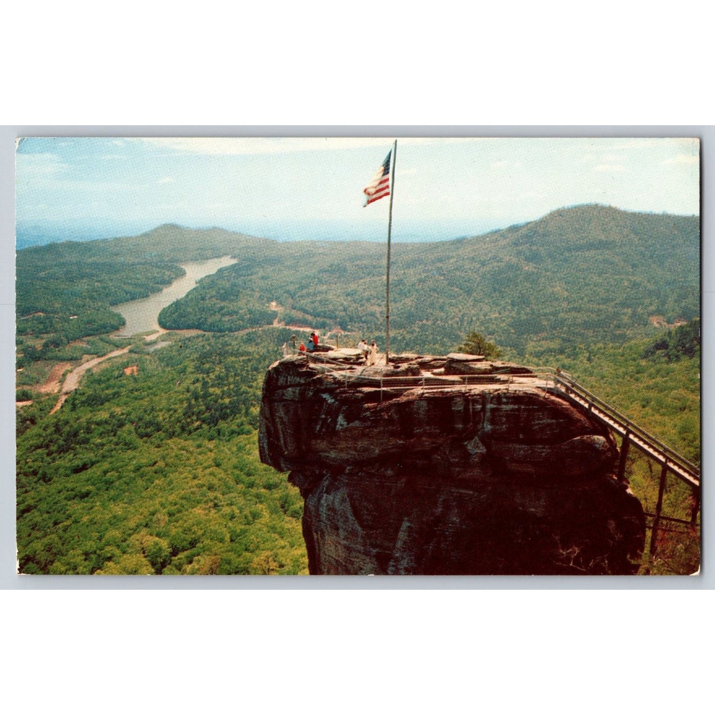 Chimney Rock NC North Carolina Scenic View Chrome Postcard Unused