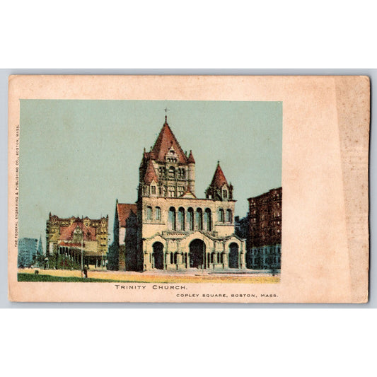 Boston PA Pennsylvania Trinity Church Copley Square Early 1900s Postcard