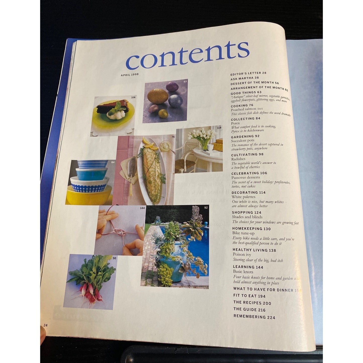 Martha Stewart Living Magazine April 1998 Terrariums Recipes Gardening Crafts