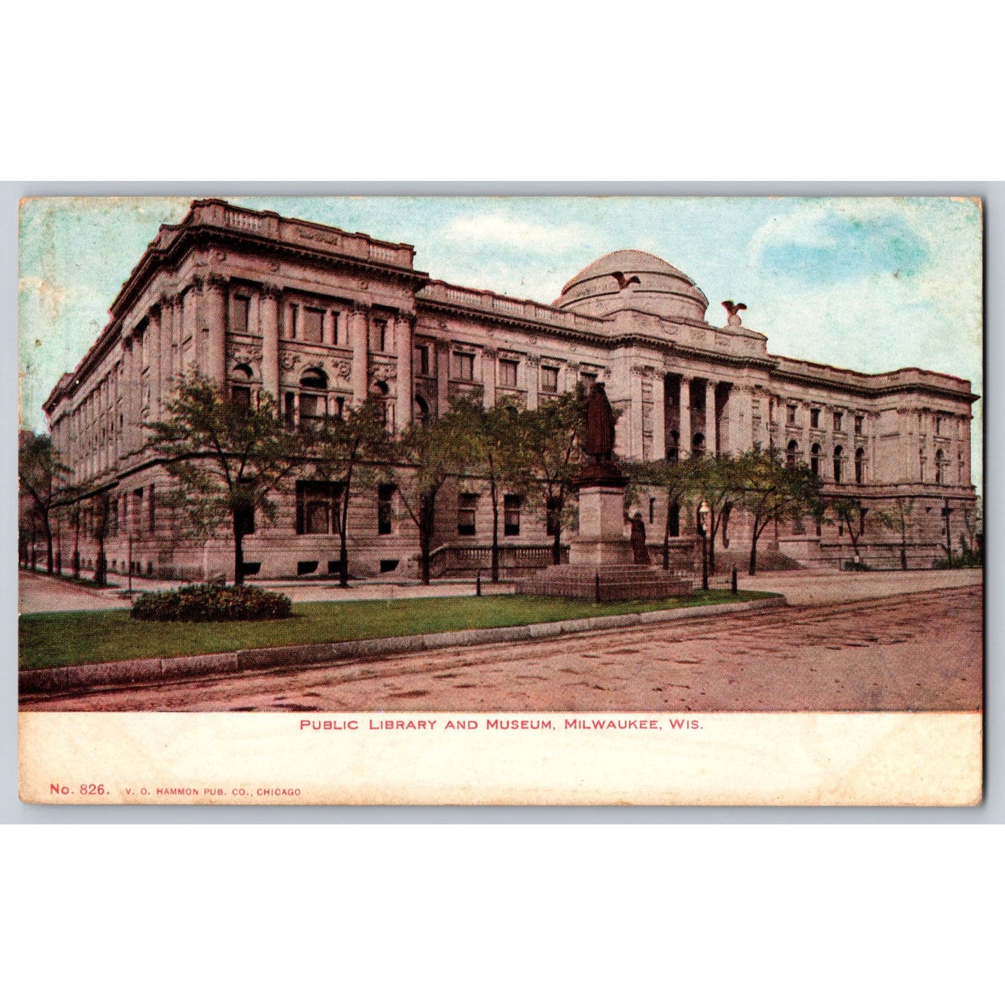 Milwaukee WI Wisconsin Public Library & Museum 1908 Postcard WG Macfarlane