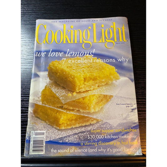 Cooking Light Magazine April 1999 Issue Lemon-Themed Recipes & Kitchen Features