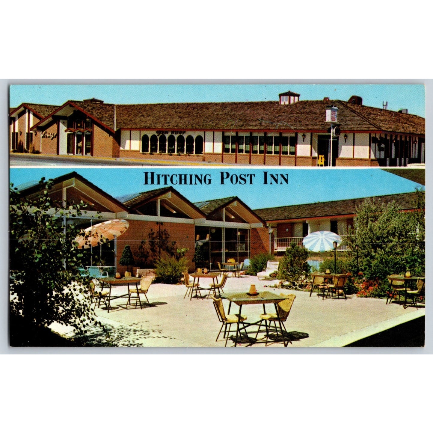 Cheyenne WY Wyoming Hitching Post Inn & Restaurant Chrome Postcard Unused
