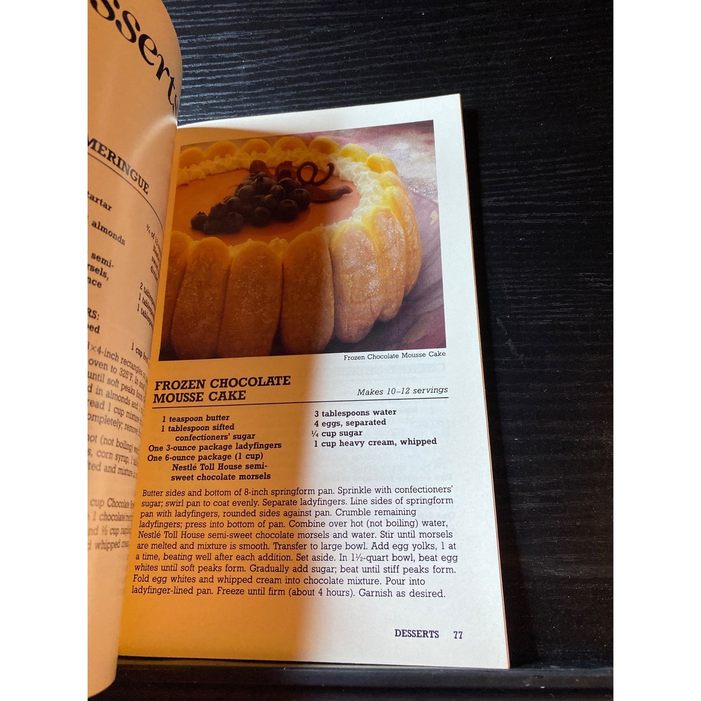 Favorite Recipes Nestle Toll House Sweet Treats Dessert Cookbook Booklet 1987