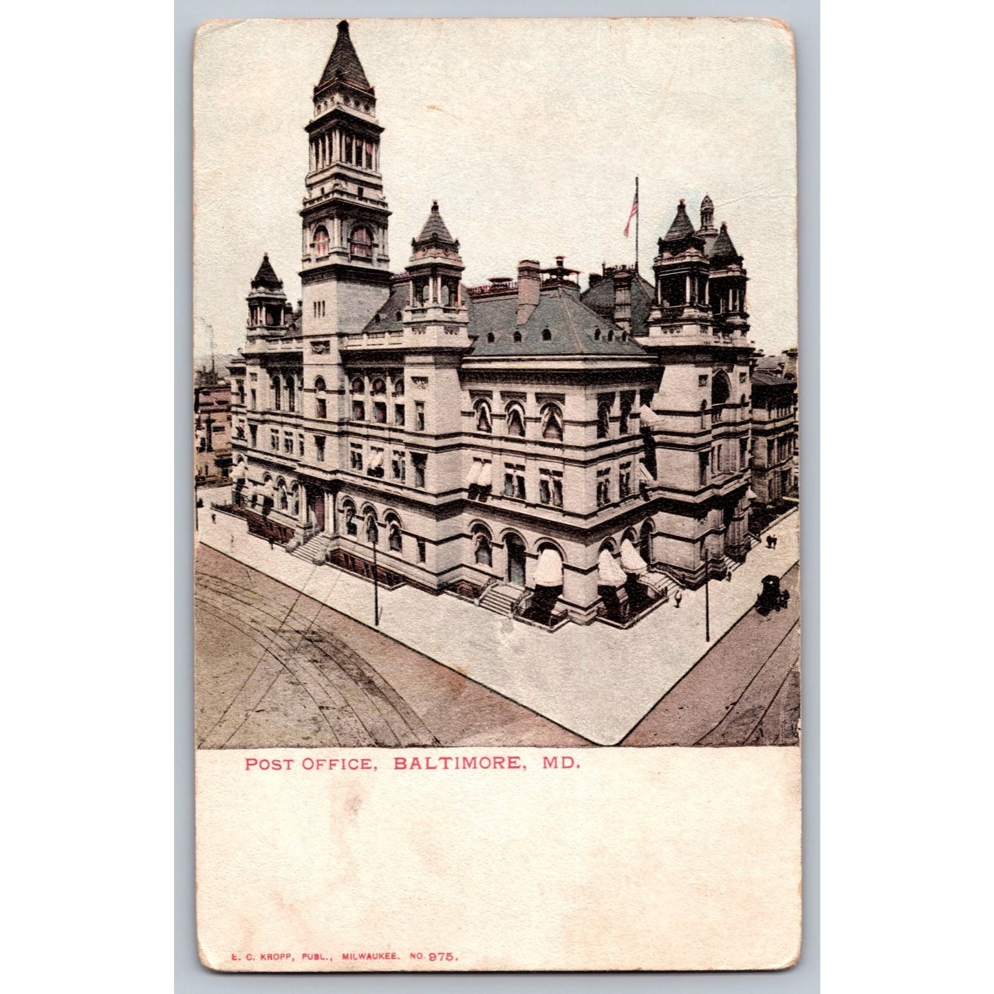 Baltimore MD Maryland Post Office Undivided Back Postcard Unused EC Kropp
