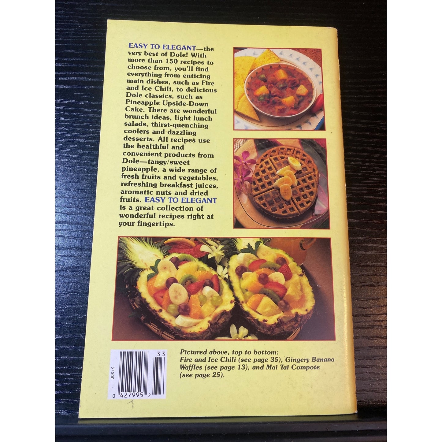 Easy To Elegant Dole 1988 Favorite Recipes Cookbook Booklet 150 Recipes