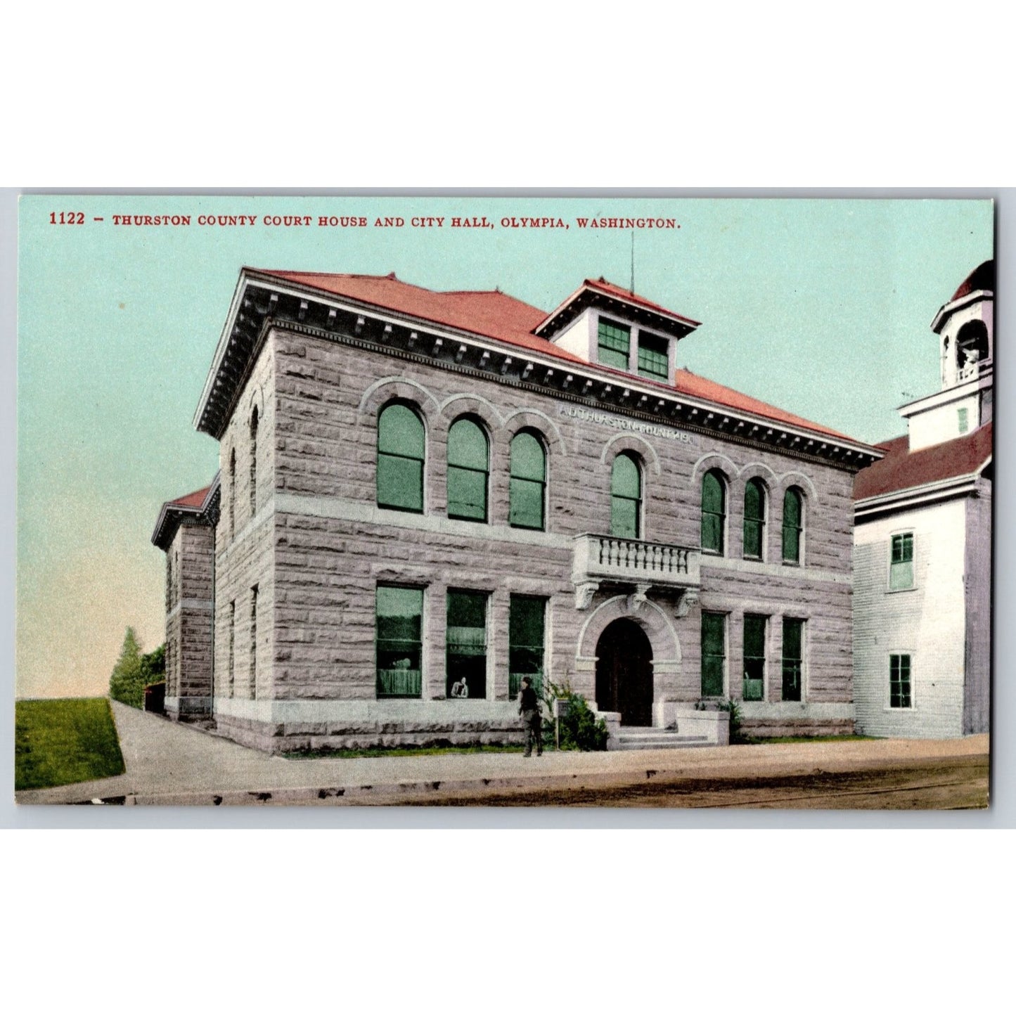 Olympia WA Washington Thurston County Court House City Hall Early 1900s Postcard