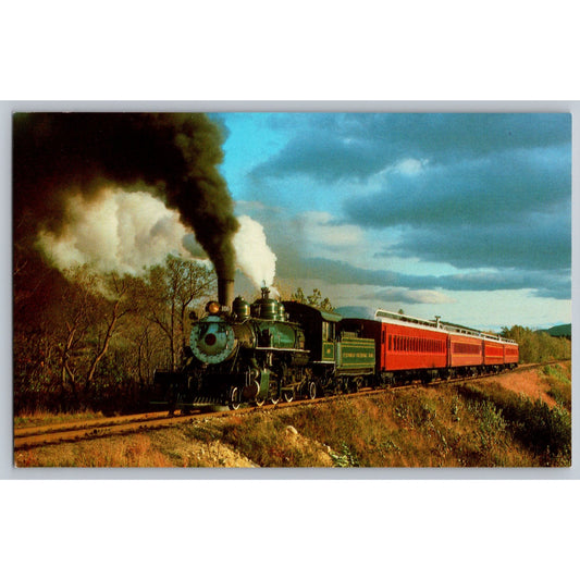 North Conway NH Hampshire Scenic Railroad Passenger Train Loco #108 Postcard