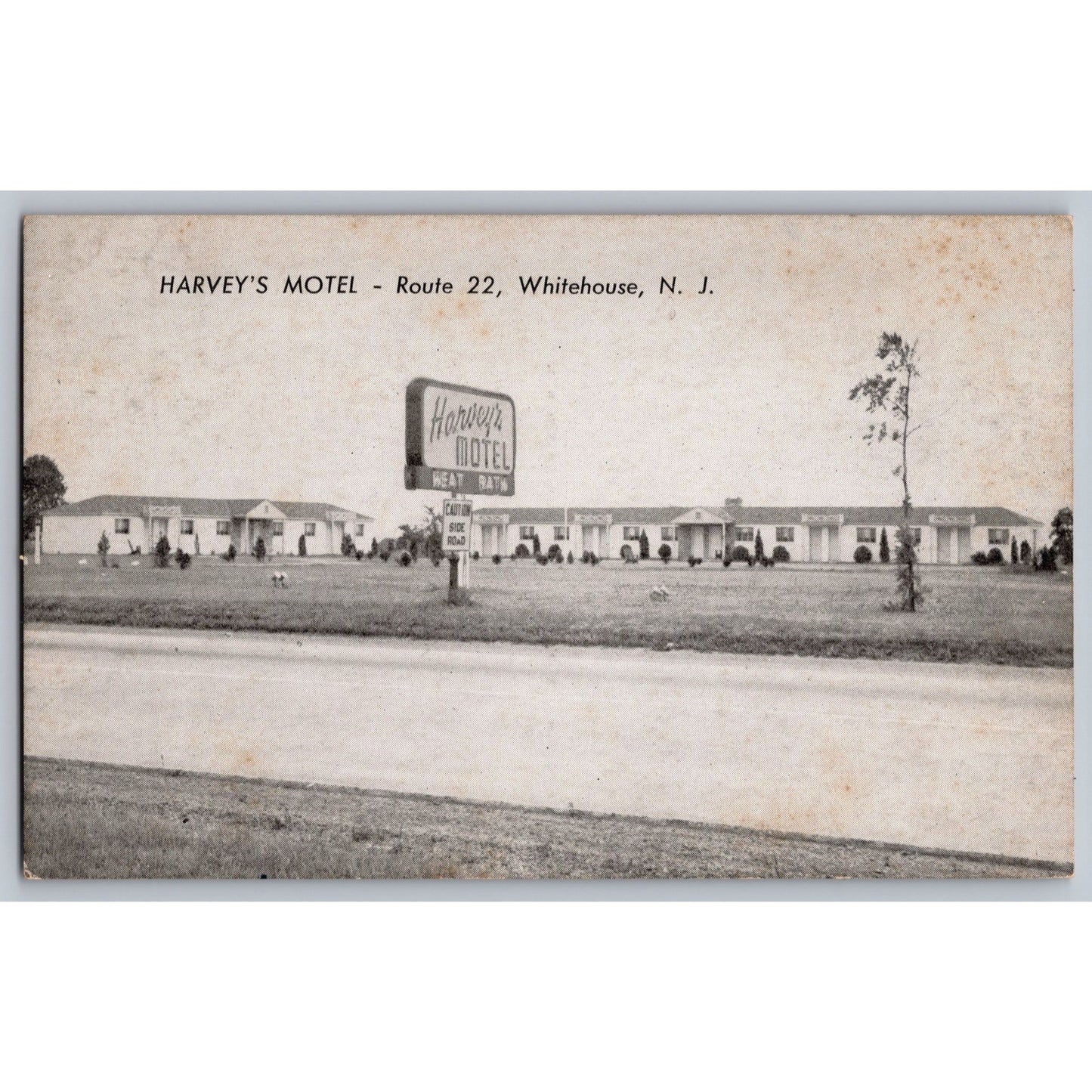 Whitehouse NJ New Jersey Harveys Motel 1950s Chrome Postcard Unused