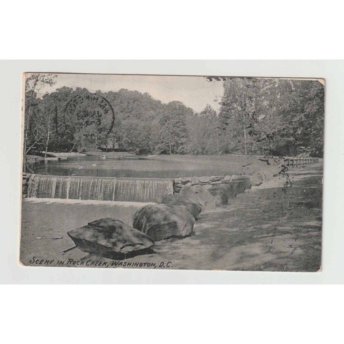 Washington DC Scene in Rock Creek 1908 Divided Back Postcard Used