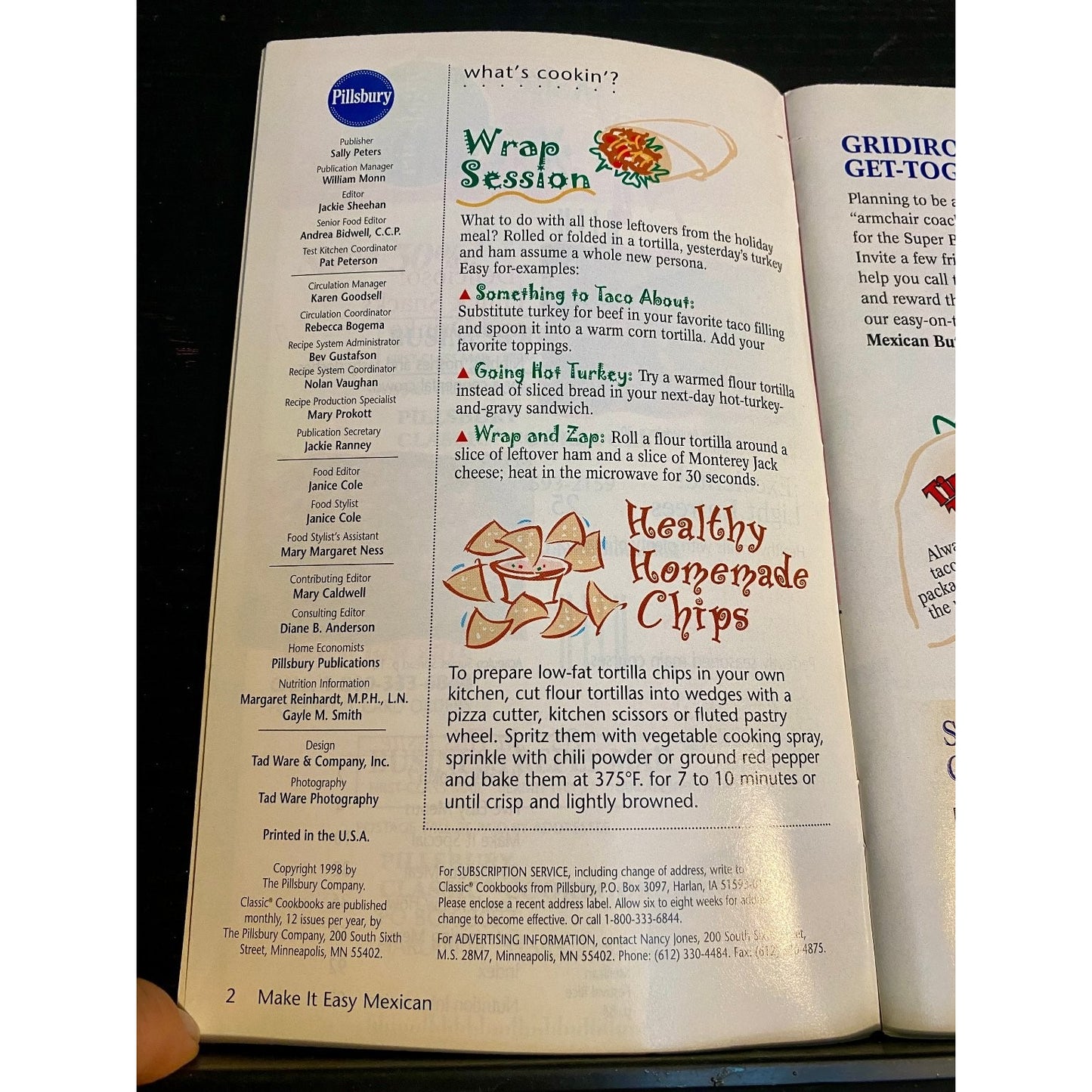Pillsbury Classic Cookbook Booklet 1998 Make It Easy Mexican Recipes