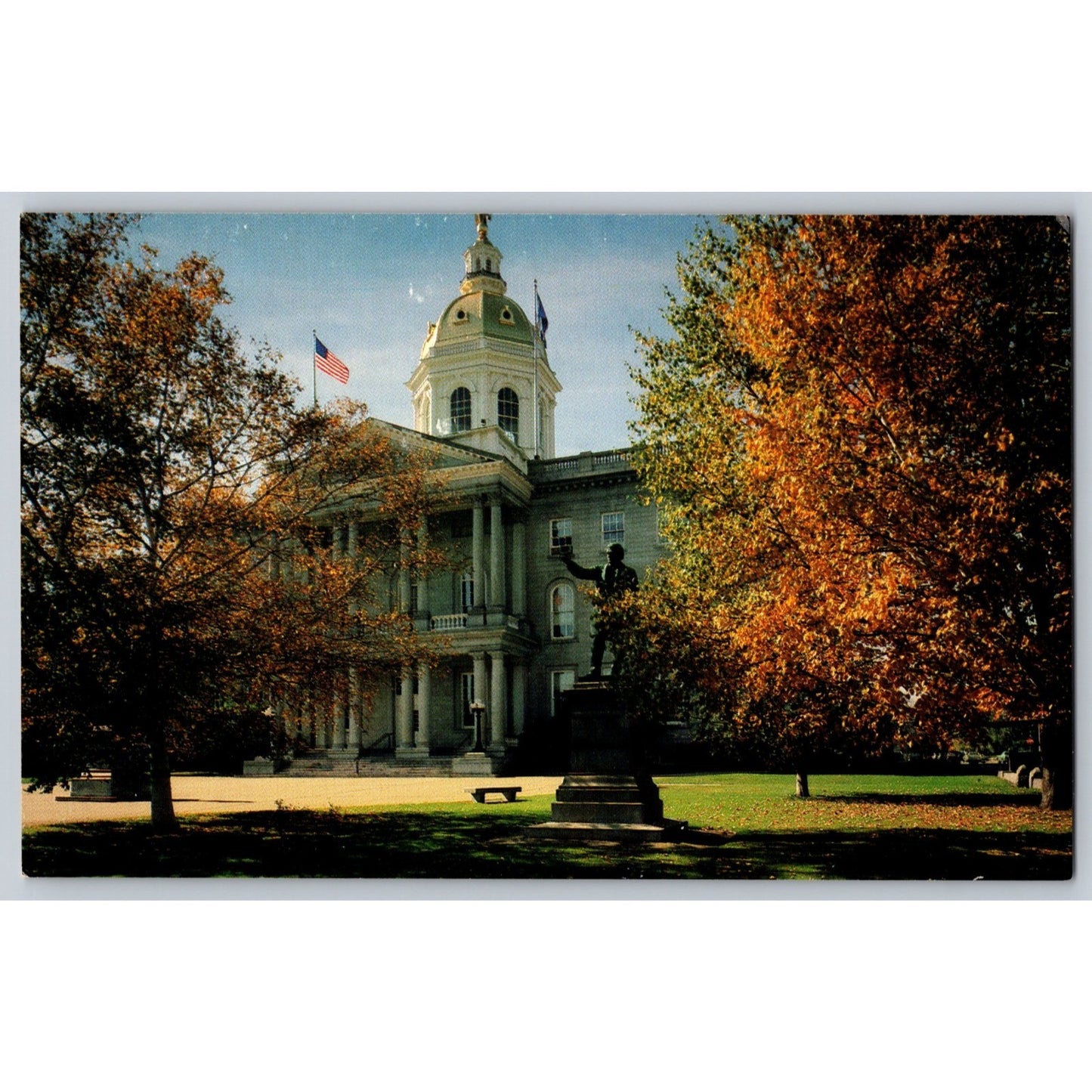 Concord NH New Hampshire Concord State Capitol Chrome Postcard Unused