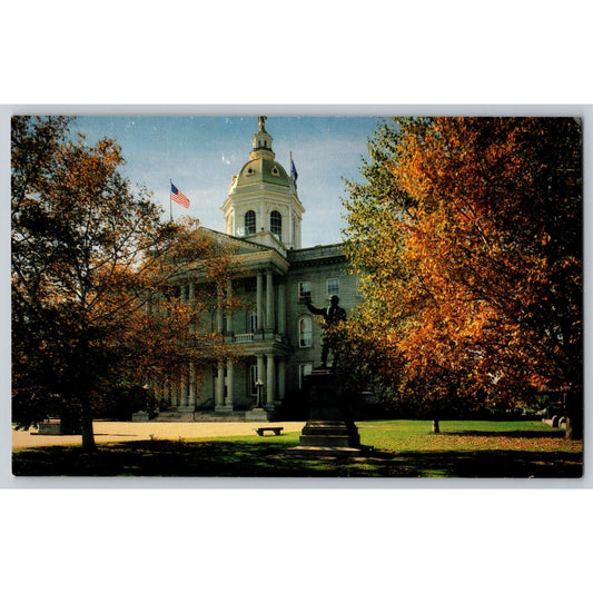 Concord NH New Hampshire Concord State Capitol Chrome Postcard Unused