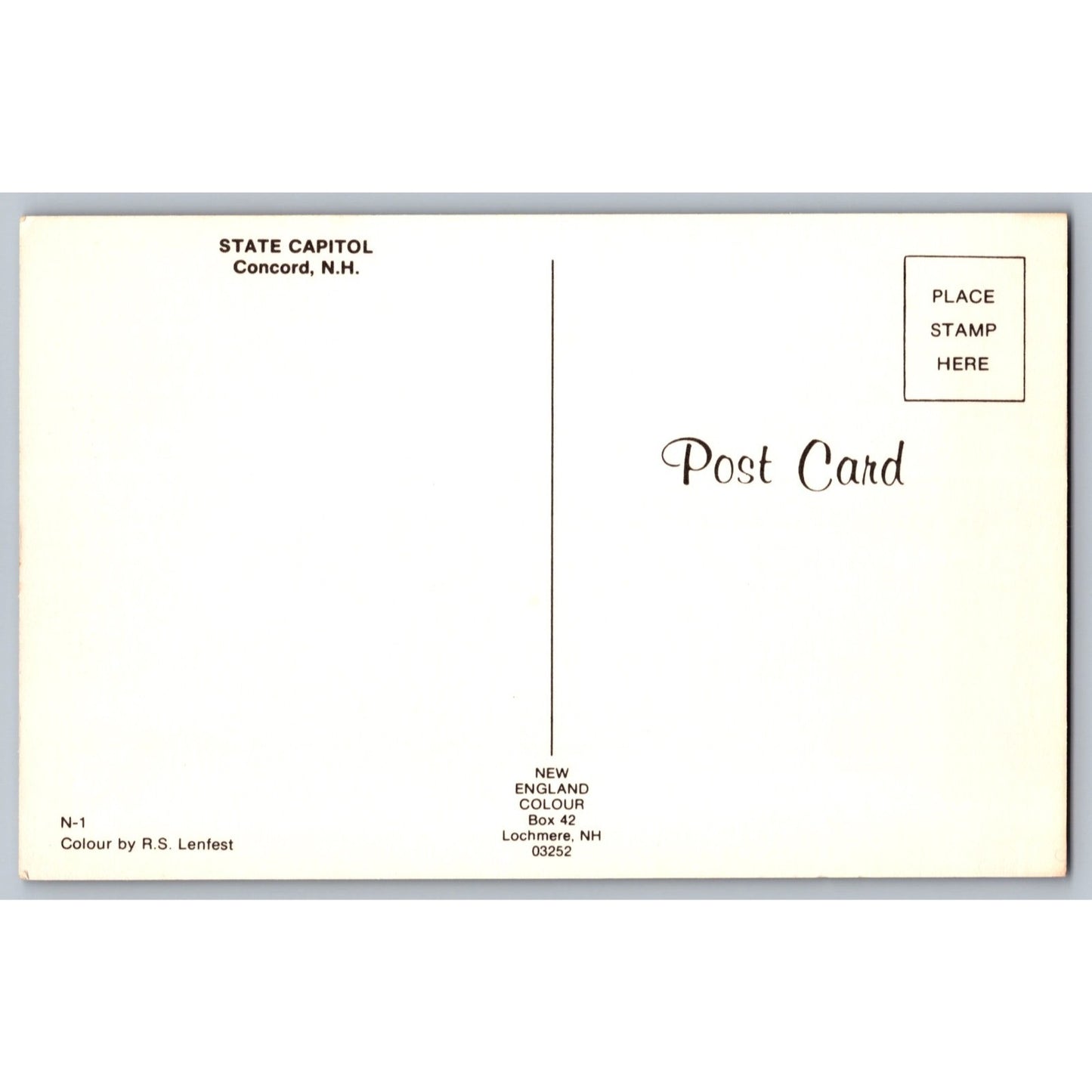 Concord NH New Hampshire Concord State Capitol Chrome Postcard Unused