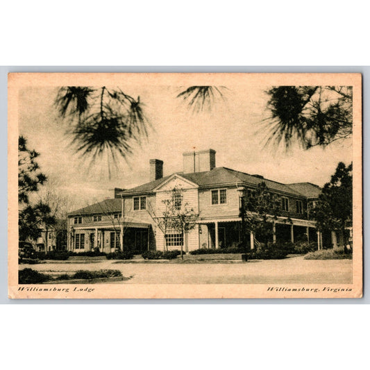 Williamsburg VA Virginia Lodge Historic Hotel Exterior Early 1900s Postcard