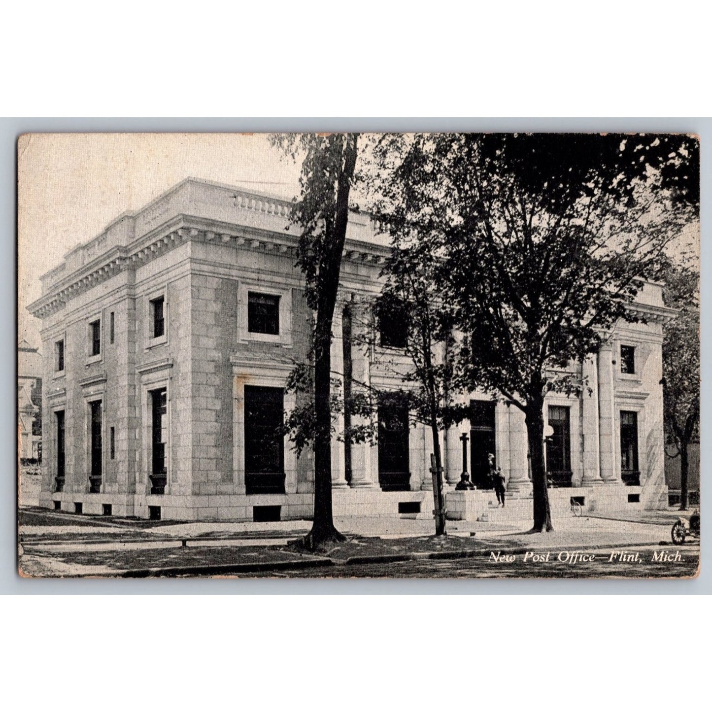 Flint MI Michigan New Post Office 1910 Divided Back Postcard Used