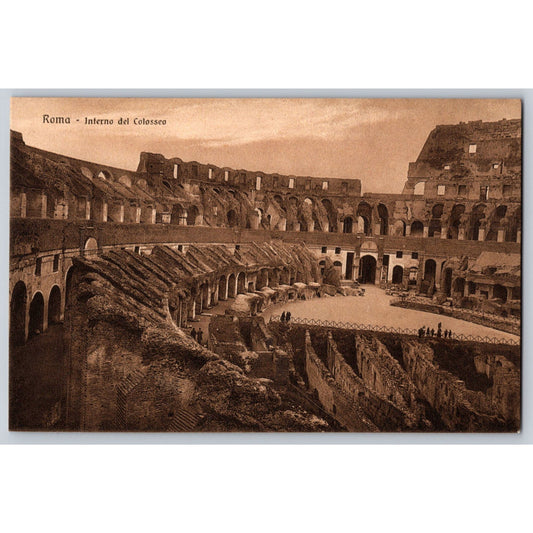 Rome Italy Roma Interno Del Colosseo Brunner & C Como Early 1900s Postcard